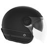 Casque Nox Premium Helmet Jet Heritage Cuir et Heritage Line - Heritage Noir Mat Cuir Noir