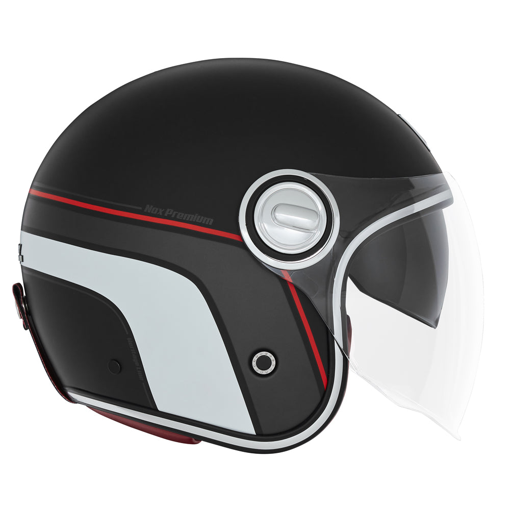 Casque Nox Premium Helmet Jet Heritage Cuir et Heritage Line - Excellent Accessoires par Nox - Seulement €102.99! Acheter maintenant sur Nexyo.fr