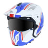 Casque Trial MT Helmets STREETFIGHTER SV Twin - Blanc/Bleu/Rouge Brillant