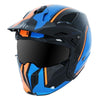 Casque Trial MT Helmets STREETFIGHTER SV Twin - Noir/Bleu/Orange Brillant