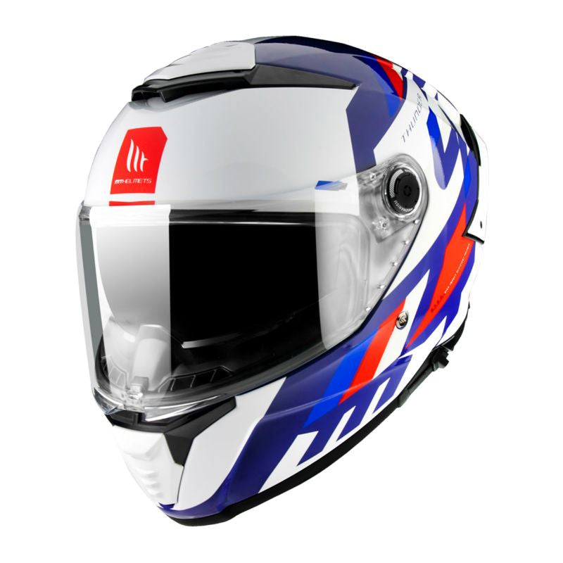 Casque Integral MT Helmets Thunder 4 SV Ergo Bleu Blanc Brillant (ECE  22.06) à seulement 117.99 € sur