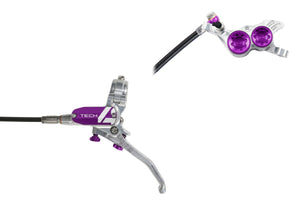 Freins Hope Tech 4 V4 - No Rotor - Silver/Purple - Excellent Pièces détachées par Hope - Seulement €259.99! Acheter maintenant sur Nexyo.fr