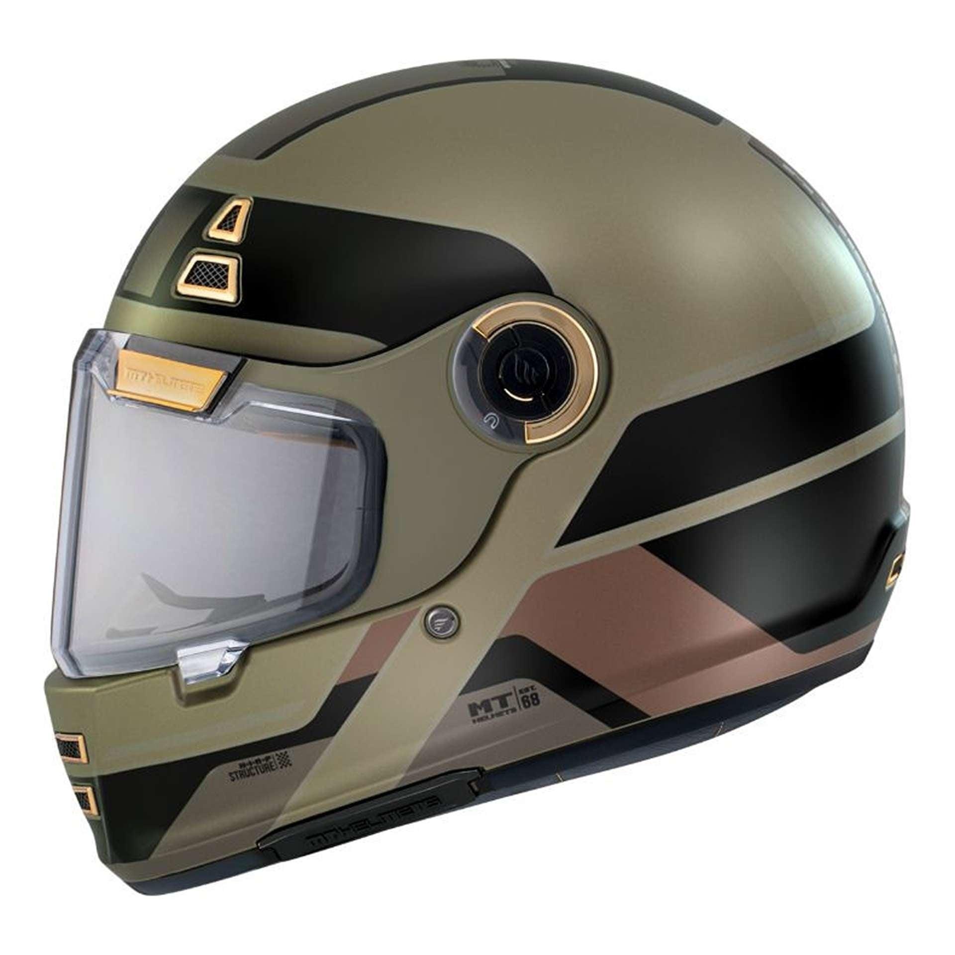 Casque Integral MT JARAMA 68TH C1 Vert Kaki Mat - Excellent Accessoires par Mt Helmets - Seulement €129.99! Acheter maintenant sur Nexyo.fr