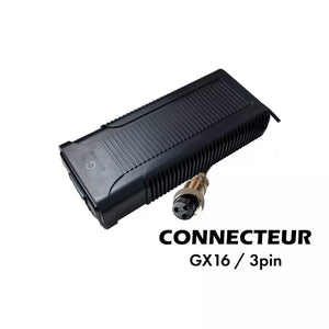 Chargeur trottinette électrique 72V 84V / 2A (connecteur GX16-3p) - Nexyo.fr