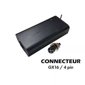 Chargeur trottinette électrique 72V 84V / 2A (connecteur GX16-4p) - Nexyo.fr