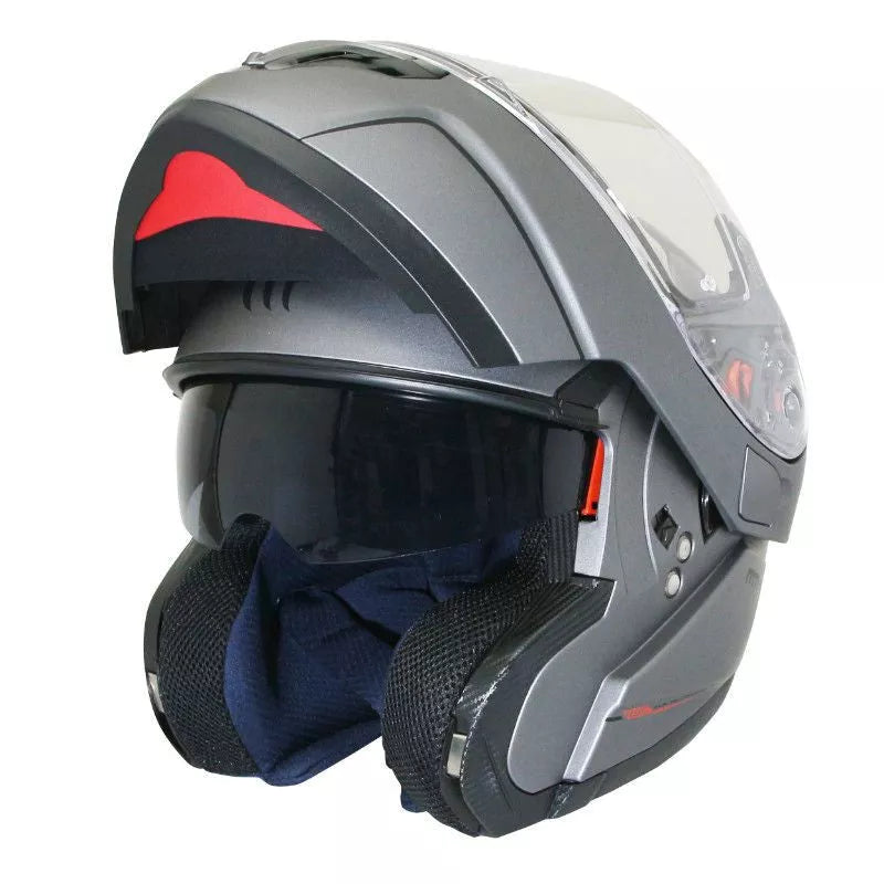 Casque modulable MT ATOM SV Double écran Uni Titane Mat - Excellent Accessoires par Mt Helmets - Seulement €99.90! Acheter maintenant sur Nexyo.fr